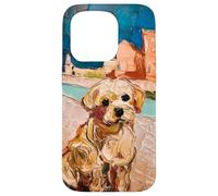 Golden Retriever Art Perro estético Carcasa para iPhone 15 Pro