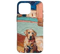 Golden Retriever Art Perro estético Carcasa para iPhone 16 Pro Max