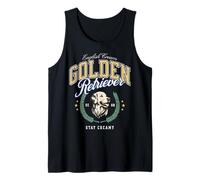 Golden Retriever Blanco Pijo Americana Preppy Cayetana Perro Camiseta sin Mangas