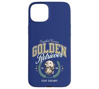 Golden Retriever Blanco Pijo Americana Preppy Cayetana Perro Carcasa para iPhone 15 Plus