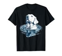 Golden Retriever Calma En El Agua Reflexiones Camiseta