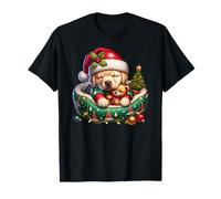 Golden Retriever Christmas Decor For Sleep Dog Mom Cute Xmas Camiseta