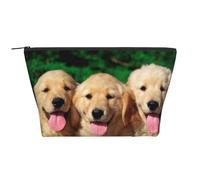 Golden Retriever con Cara Sonriente Perro Personalizado, Bolsa de artículos de tocador Bolsa de Maquillaje Bolsa de cosméticos Bolsa de artículos de tocador de Viaje portátil