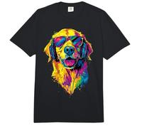 Golden Retriever con Gafas de Sol Me Encantan los Perros Comfort Colors Adult Heavyweight T-Shirt