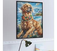 Golden Retriever con Girasoles by Sea Puzzle 1000 Piezas Educativo 3D Familiar Premium Animales y Plantas Rompecabezas para Familia Desafío Intelectual DIY Creativo Decoración Hogar 1000 PCS