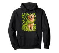 Golden Retriever con tréboles tréboles Perro del día de San Patricio Sudadera con Capucha