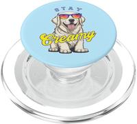 Golden Retriever Crema Cachorro con Gafas de Sol Vintage PopSockets PopGrip para MagSafe
