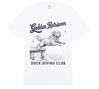 Golden Retriever Dock Diving Comfort Colors Adult Heavyweight T-Shirt