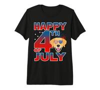 Golden Retriever Dog American Flag Sunglasses Happy 4th July Camiseta Premium