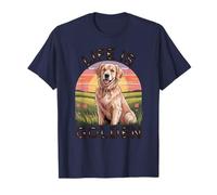 Golden Retriever Dog Dad Veterinario Life Is Golden Dog Mom Camiseta