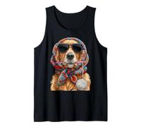Golden Retriever Dog Granny - Hilo de Ganchillo Cuadrado para Ganchillo Camiseta sin Mangas