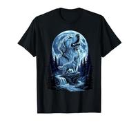 Golden Retriever Dog Howling to The Moon Funny Meme 90's Camiseta