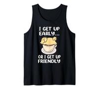Golden Retriever Dog I Get Up Early Coffee Funny Puppy Dogs Camiseta sin Mangas