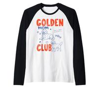 Golden Retriever Dog Mom Club Día de la Madre Mujeres Camiseta Manga Raglan