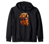 Golden Retriever Dog Pet Artwork Colorido Golden Retriever Sudadera con Capucha