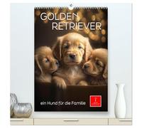 Golden Retriever - ein Hund für die Familie (hochwertiger Premium Wandkalender 2026 DIN A2 hoch), Kunstdruck in Hochglanz: Der Golden Retriever - ein intelligenter und liebenswerter Begleiter