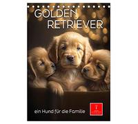 Golden Retriever - ein Hund für die Familie (Tischkalender 2026 DIN A5 hoch), CALVENDO Monatskalender: Der Golden Retriever - ein intelligenter und liebenswerter Begleiter