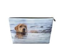 Golden Retriever Flotante Perros Mascotas Labrador, Bolsa de Maquillaje Bolsa de cosméticos Bolsa de artículos de tocador de Viaje portátil Bolsa de artículos de tocador