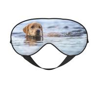 Golden Retriever Flotante Perros Mascotas Labrador, Cubreojos completos Antifaz bloqueador de luz Antifaz para dormir Antifaz suave con los ojos vendados Noche