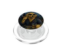 Golden Retriever fumando cigarro Bebiendo Whisky escocés Perro PopSockets PopGrip para MagSafe