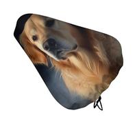 Golden Retriever - Funda de asiento de bicicleta acolchada suave, cojín extra ancho para asiento de bicicleta para mujeres y hombres, cómodo, cojín de repuesto impermeable para asiento de bicicleta