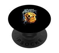 Golden Retriever Heavy Metal Rocker Angry Music Concierto Punk PopSockets PopGrip Adhesivo