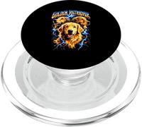 Golden Retriever Heavy Metal Rocker Angry Music Concierto Punk PopSockets PopGrip para MagSafe