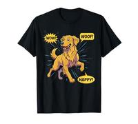 Golden Retriever Ilustración cómica de Arte Pop Camiseta