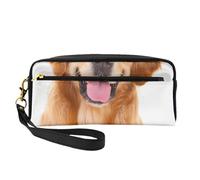 Golden Retriever Impreso, Bolsa de Maquillaje Bolsa de cosméticos Bolsa de Aseo de Viaje portátil Estuche de Cuero para Mujeres y niñas