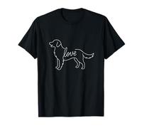 Golden Retriever Love Line, amigable con el arte, los perros esponjosos y amantes del arte Camiseta