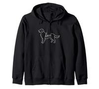 Golden Retriever Love Line, amigable con el arte, los perros esponjosos y amantes del arte Sudadera con Capucha