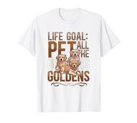 Golden Retriever Lover Life Goal Pet All The Goldens Dog Camiseta