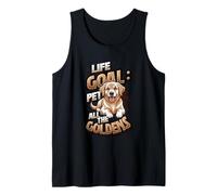 Golden Retriever Lover Life Goal Pet All The Goldens Dog Camiseta sin Mangas