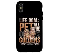 Golden Retriever Lover Life Goal Pet All The Goldens Dog Carcasa para iPhone X/XS