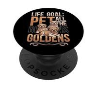 Golden Retriever Lover Life Goal Pet All The Goldens Dog PopSockets PopGrip Adhesivo