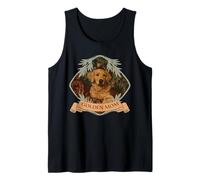 Golden Retriever Mamá Vintage William Morris Estilo Camiseta sin Mangas