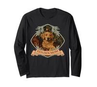 Golden Retriever Mamá Vintage William Morris Estilo Manga Larga