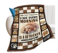 Golden Retriever - Manta con estampado de perro, para sofá, decoración de regalos, ligera, suave y acogedora, forro polar, cálida, ropa de cama de franela para amantes, hombres, mujeres, adolescentes