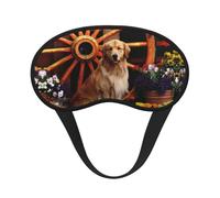 Golden Retriever - Máscara de ojos estampada con borde negro, con buen efecto de sombreado, es una opción ideal para viajes, meditación, etc