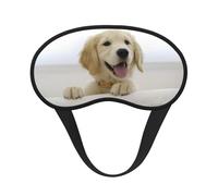 Golden Retriever - Máscara de ojos estampada con borde negro, con buen efecto de sombreado, es una opción ideal para viajes, meditación, etc