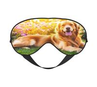 Golden Retriever Mascarilla de ojos suave para dormir, ideal para mujeres y hombres, y viajar, cómoda y ajustable, perfecta para uso en interiores y exteriores