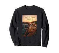 Golden Retriever Perro Camino Abierto Modo Viaje Atardecer Sudadera
