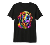 Golden Retriever Perro Colorido Colores Pop Art Dog Lover Camiseta Premium