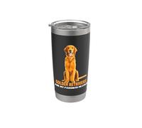 Golden Retriever Perro Lindo Amante de los Perros Divertidos Vaso térmico de acero inoxidable de doble pared