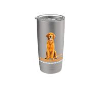 Golden Retriever Perro Lindo Amante de los Perros Divertidos Vaso térmico de acero inoxidable de doble pared