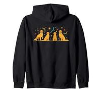 Golden Retriever, Perro Moderno de Mediados de Siglo, Retro atómico Sudadera con Capucha