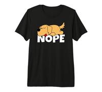 Golden Retriever Perro Perezoso Nope Camiseta Premium