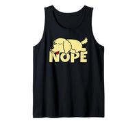 Golden Retriever Perro Perezoso Nope Camiseta sin Mangas