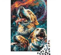 Golden Retriever Perro Puzzle de 1000 Piezas Puzzle para Adultos Arte Cósmico Relajación Concentración Decoración Hogar Regalo 70x50cm/1000pcs