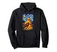 Golden Retriever Playing Guitar Whimsical Art Music Camping Sudadera con Capucha
